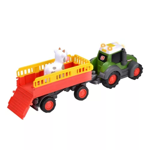 ABC Fendt traktor utánfutóval és tehénfigurával