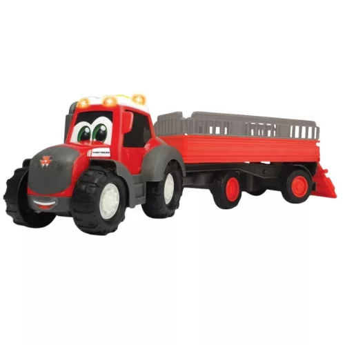 ABC Massey Ferguson traktor utánfutóval és lófigurával