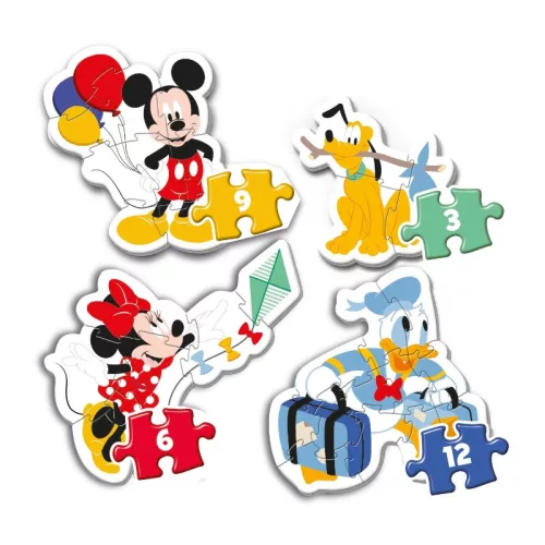 Clementoni My First SuperColor Disney 20819 puzzle – Mickey egér (3, 6, 9, 12 db)