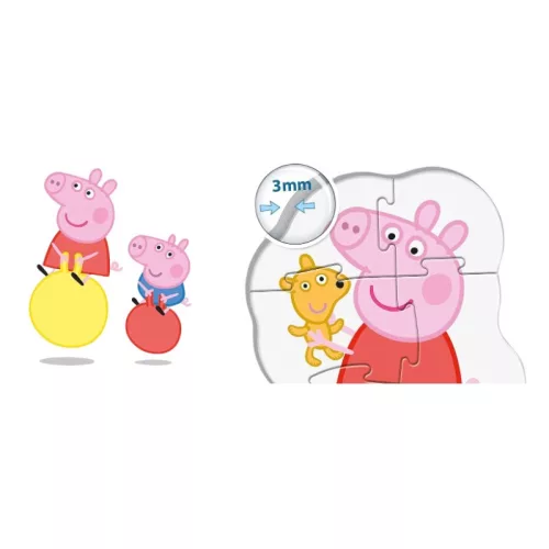 Clementoni My First SuperColor 4 az 1-ben 20829 puzzle – Peppa malac (3, 6, 9, 12 db)