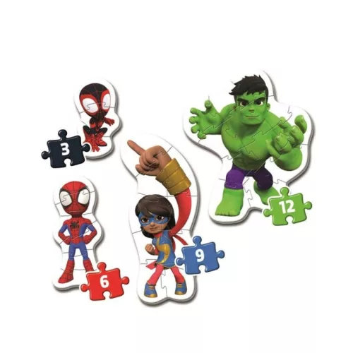 Clementoni My First SuperColor Póki és csodálatos barátai 20836 – Spidey (3, 6, 9, 12 db)