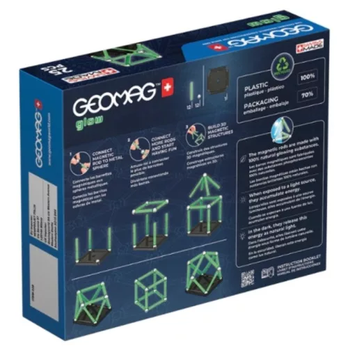 Geomag Glow foszforeszkáló mágneses építőjáték (25 db)