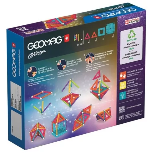 Geomag Glitter csillogó mágneses építőjáték (35 db)