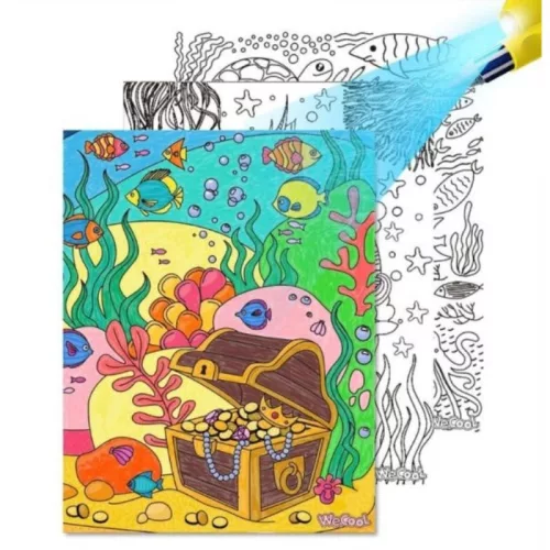 Magic Trace Kezdőszett – Víz alatti világ színező fényhatással kreatív játék