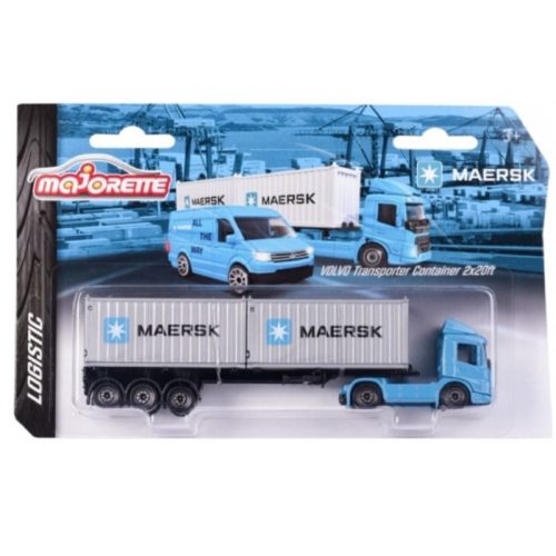 Majorette MAERSK teherszállító járművek - Volvo Transporter Container 2x20ft kamion