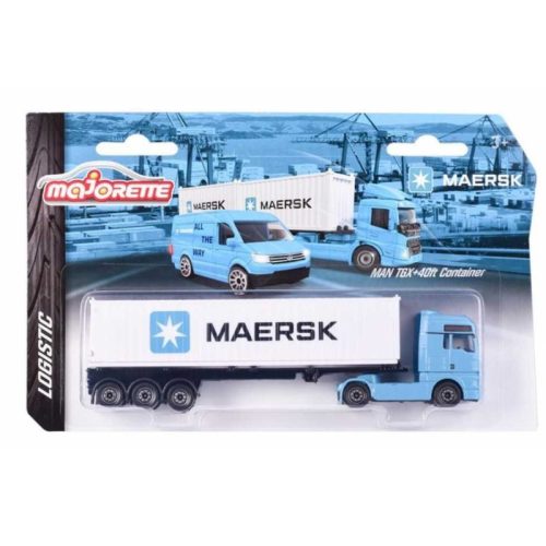 Majorette MAERSK teherszállító járművek - MAN TGX kamion + 40ft konténer