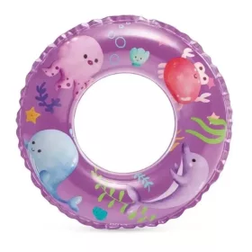   Intex - Átlátszó állatmintás úszógumi lila színben (61 cm)