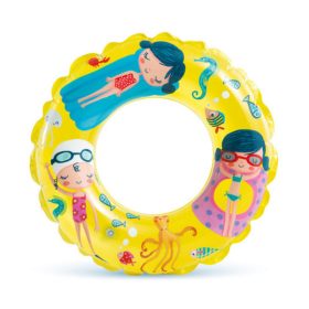   Intex - Átlátszó állatmintás úszógumi sárga színben (61 cm)