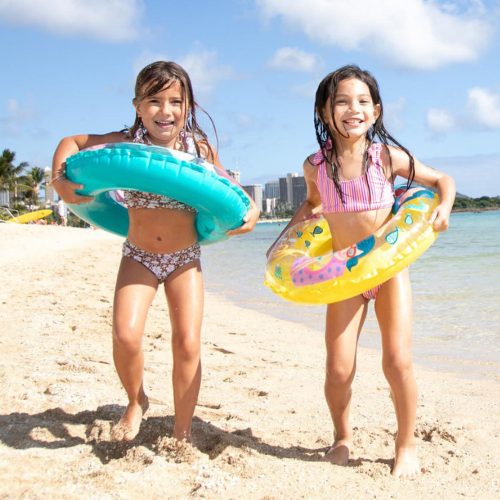 Intex - Átlátszó állatmintás úszógumi sárga színben (61 cm)