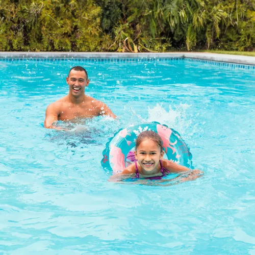 Intex - Átlátszó állatmintás úszógumi zöld színben (61 cm)