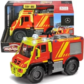 Majorette Unimog U530 tűzoltóautó fény- és hangeffektekkel – 14 cm