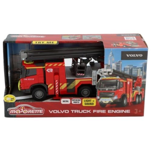 Majorette SOS Set - Volvo tűzoltó kamion fénnyel és hanggal (19 cm)