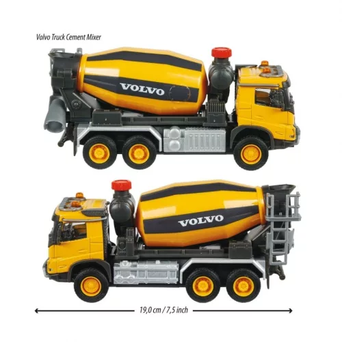 Majorette Construction Set – Volvo Beton Mixer teherautó fénnyel és hanggal (19 cm)