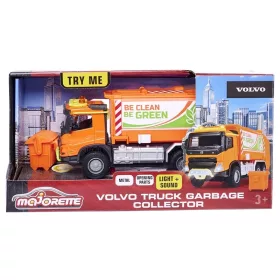 Majorette City Set Volvo szelektív hulladékgyűjtő kamion fénnyel és hanggal (19 cm)