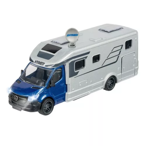 Majorette City Set Mercedes Hymer B-osztályú kemping autó fénnyel és hanggal (19 cm)