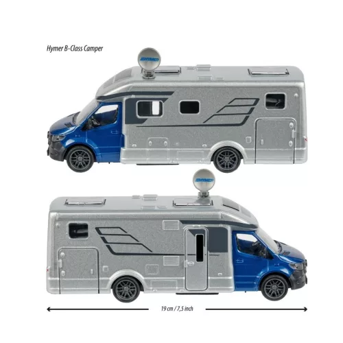 Majorette City Set Mercedes Hymer B-osztályú kemping autó fénnyel és hanggal (19 cm)