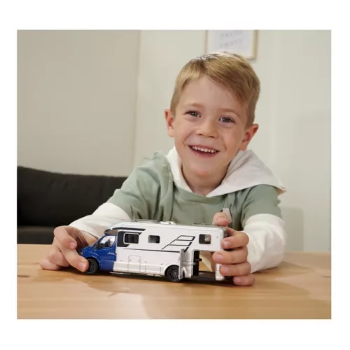 Majorette City Set Mercedes Hymer B-osztályú kemping autó fénnyel és hanggal (19 cm)