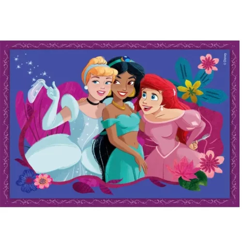 Clementoni Super Color 4 az 1-ben 21517 puzzle – Disney hercegnők (12, 16, 20, 24 db)