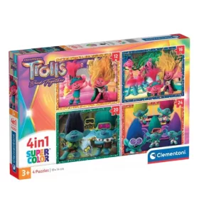 Clementoni Super Color 4 az 1-ben 21527 puzzle – Trollok (12, 16, 20, 24 db)
