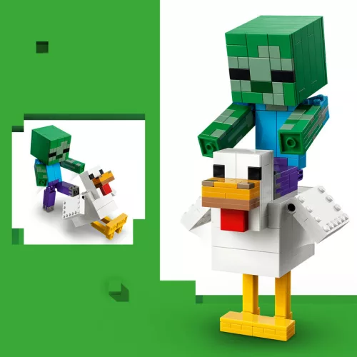 LEGO Minecraft 21582 Csirke zsokéi építőkészlet