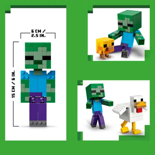 LEGO Minecraft 21582 Csirke zsokéi építőkészlet