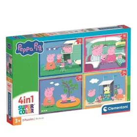 Clementoni Peppa Malac 4 az 1-ben SuperColor puzzle – 12, 16, 20, 24 db