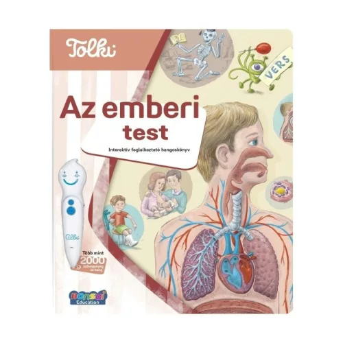 Tolki Emberi test interaktív foglalkoztató könyv tollal szett