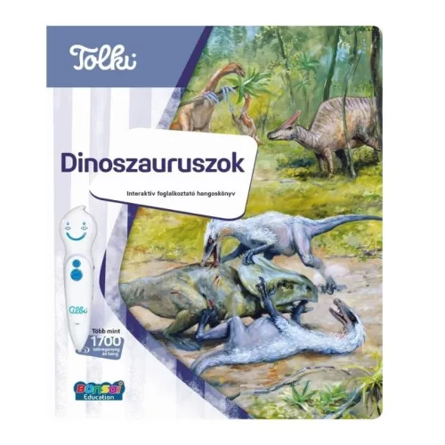 Tolki dinoszauruszok interaktív foglalkoztató könyv tollal szett