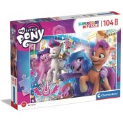 Clementoni 23764 SuperColor Maxi Puzzle - My Little Pony: Az új nemzedék - Vidám pónik (104 db)