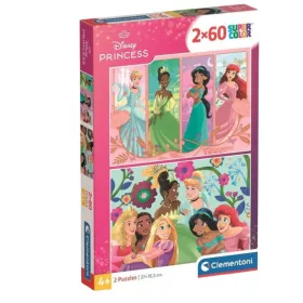Clementoni 24824 Super Color puzzle – Disney Hercegnők (2x60 db)