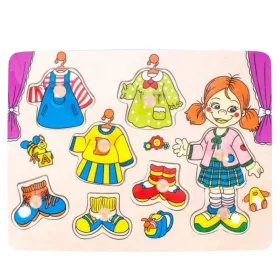 Fa öltöztető lány kirakó