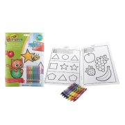   Crayola Mini Kids foglalkoztató színező füzet 7 db zsírkrétával
