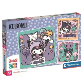 Clementoni SuperColor Square puzzle – Kuromi, 3x48 db