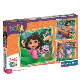 Clementoni 25078 Super Color puzzle – Dóra, a felfedező (3x48 db)