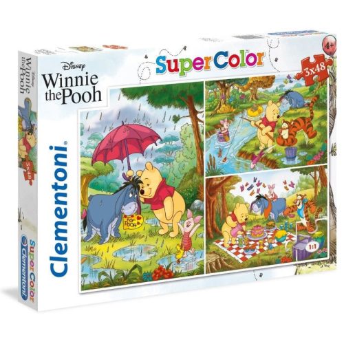 Clementoni 25232 SuperColor puzzle - Micimackó és barátai (3x48 db)