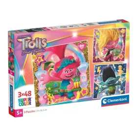 Clementoni SuperColor 3 az 1-ben 25292 puzzle – Trollok 3 (3×48 db)