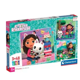Clementoni SuperColor 3 az 1-ben 25295 puzzle – Gabi babaháza (3 x 48 db)