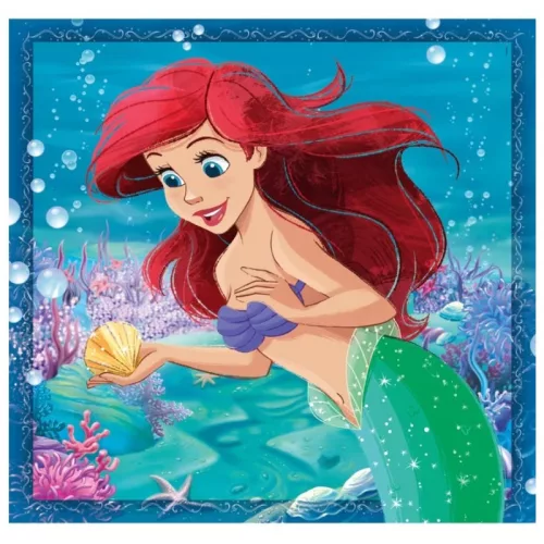 Clementoni SuperColor 3 az 1-ben 25304 puzzle – Disney Hercegnők: Ariel, Jázmin és Aranyhaj (3x48 db)