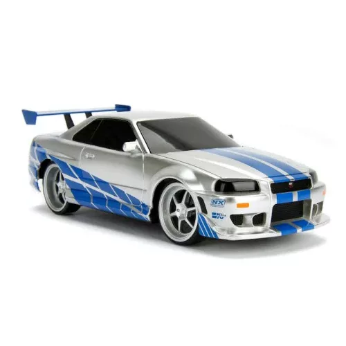 Jada Hollywood Rides RC autómodell Halálos iramban – Nissan Skyline GTR Candy Silver 1:24