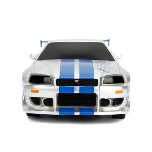 Jada Hollywood Rides RC autómodell Halálos iramban – Nissan Skyline GTR Candy Silver 1:24