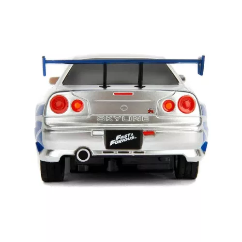Jada Hollywood Rides RC autómodell Halálos iramban – Nissan Skyline GTR Candy Silver 1:24