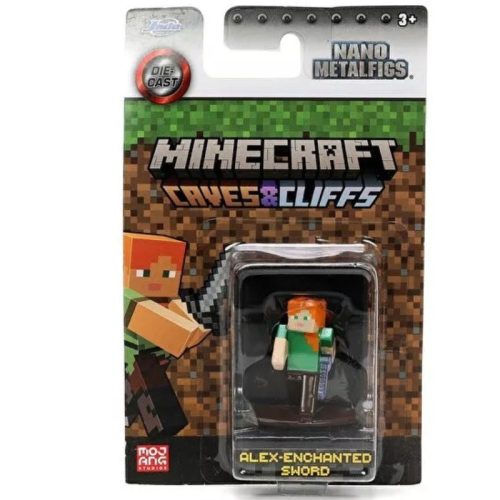 Minecraft Caves & Cliffs Nano Metal figura - Alex - Enchanted Sword