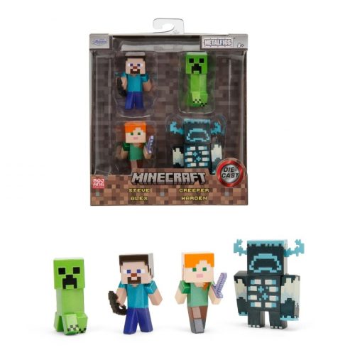 Minecraft figurák - Steve, Alex, Creeper, Warden