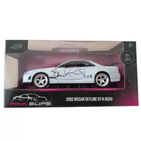 Jada Toys Pink Slips – 2002 Nissan Skyline GT-R (R34) kisautó (1:32)