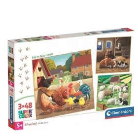 Clementoni SuperColor Farm Moments – Tanyasi pillanatok 3 x 48 darabos puzzle