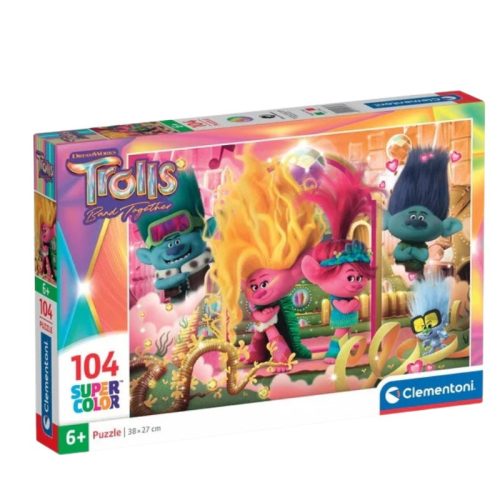 Clementoni 27268 Super Color Puzzle - Trollok 3: Együtt a banda (104 db)