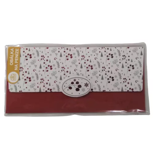 Karácsonyi pénzes boríték - Piros