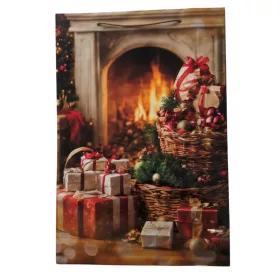 Óriás Karácsonyi lakk dísztasak – Kosár (29x43x13 cm)