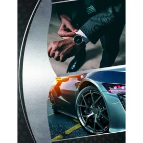 Férfias lakkozott dísztasak – 26x32x12 cm