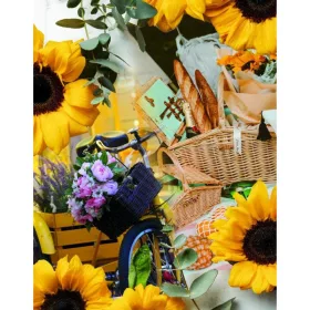 Nagy lakk dísztasak – Napraforgós